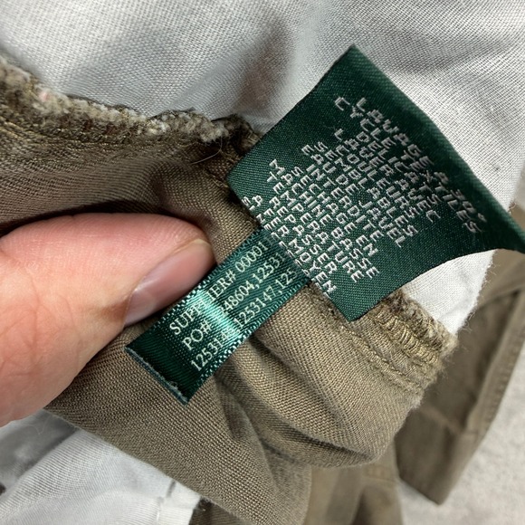 LRL Lauren Jeans Co Ralph Lauren Pants Women's 12 Biltmore Chino Khaki Wide Leg - Picture 8 of 15